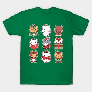 Kawaii Christmas Kitties T-Shirt